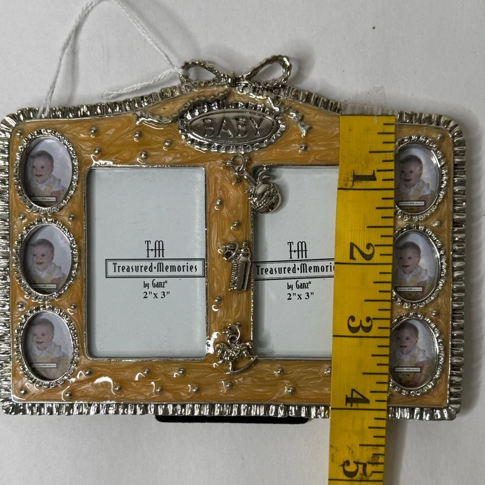 Vintage Ganz Treasured Memories Baby Multi Photo Frame‎ Bottle Rattle Rare New